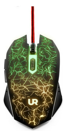 Mouse Urbano Labs Gamer Pro Con Luces Rgb - 3 Botones Negro