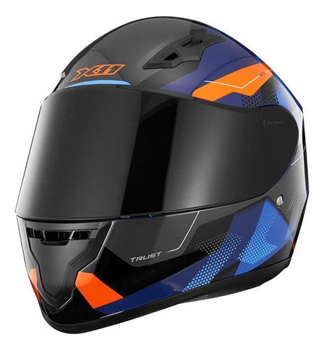 Capacete X11 Trust Pro Transit Viseira Colorida + Cristal Cor Laranja Tamanho do capacete 60