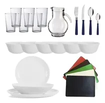 Comprar Juego De Vajilla Completo Set Vajilla Combo Platos Vasos 