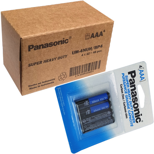 Caja De 48 Pilas Baterias Aaa Panasonic 12 Blister 1.5v