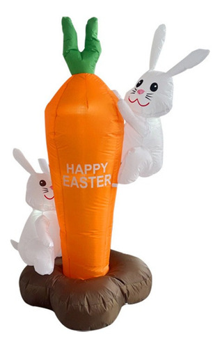 Inflable De Conejo De Pascua Con Led De 1.8m