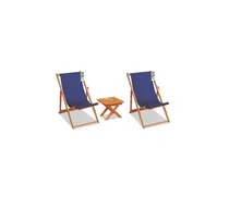Comprar Combo 2 Reposeras + Mesa Plegables Madera Exterior Jardin