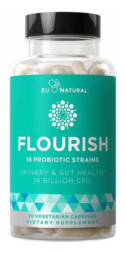 Flourish Probiticos + Prebiticos Para Mujeres: Intestino Y D