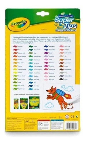 Imagen 2 de 4 de Lápices Crayola Súper Tips 50 Colores