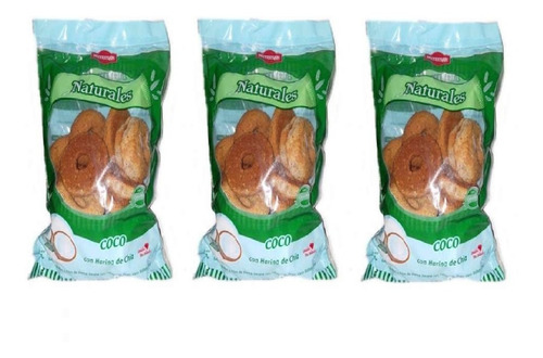 Pack X 3  Galletitas Nutresan De Coco Con H  Chia X 250grs