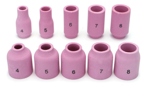 49pcs Tig Welding Torch Stubby Gas Lens # 10 Pyrex Glass Cup