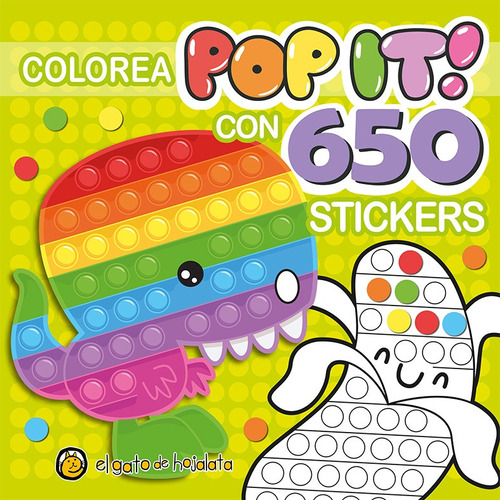Colorea Pop It Con 600 Stickers - Dinosaurio - Gato Hojalata