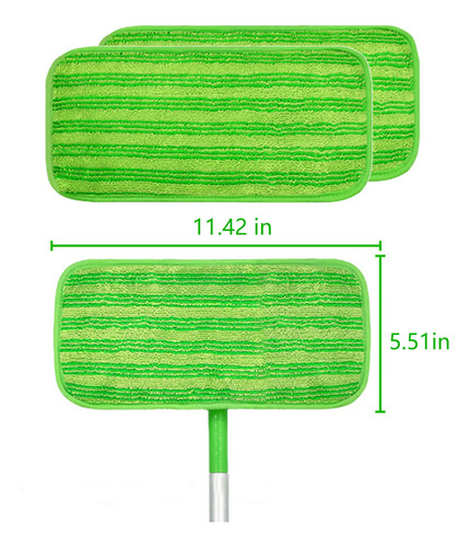 Almohadillas De Repuesto De Microfibra Reutilizables Mop De