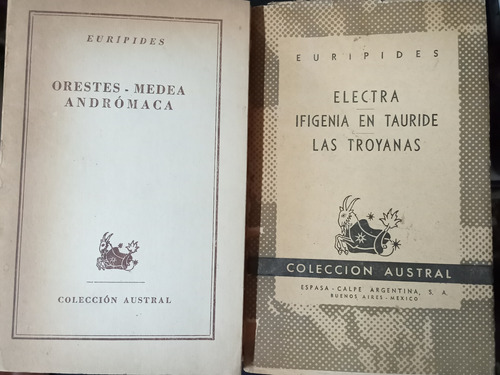 Eurípides 2 Libros Electra Ifigenia Troyanas Orestes Medea