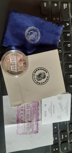 Moneda De Plata Proof 70 Aniversario Bcra Certificado Boleta (Usado)