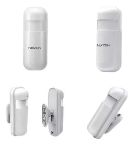 Pack X 2 Sensor De Movimiento Nixzen Para Alarma Inalambrico Blanco