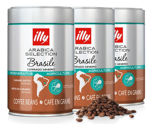 Café Illy Brasile Cerrado Mineiro 250g - Kit 3 Latas