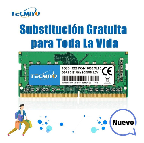 Memoria Ram Tecmiyo De 16gb Ddr4-2133mhz Sodimm P/laptop