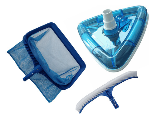 Kit Limpieza Para Alberca - Cepillo - Redes- Barredoras Red Bolsa-barredora Triangular-cepillo