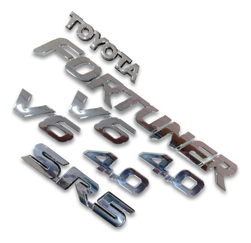 Kit Emblemas Cromados Toyota Fortuner V6 4.0 Sr5