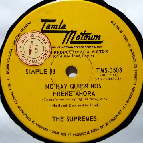 The Supremes - No Hay Quien Nos Frene - Simple Tamla Motown