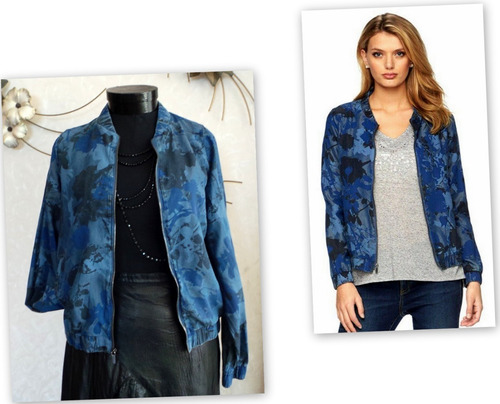 Chaqueta Bomber Juicy Couture Denim Floral Lyocell Xs
