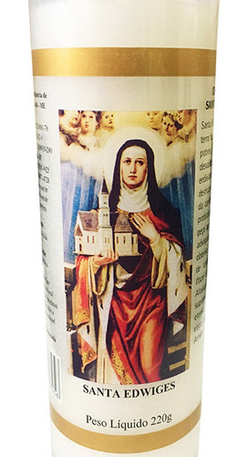 Kit 5 Velas Votiva 7 Dias Santa Edwiges Pvc