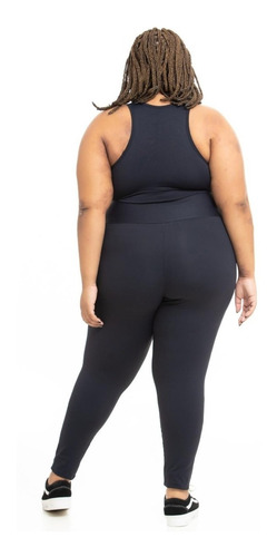 Legging Plus Size Wonder Size Lisa Emana® Plus Preta