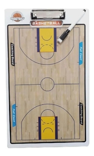 Imagen 3 de 4 de Tabla Pizarra Tactica Basket 40cm. X 24cm. Marcador Pvc