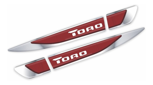 Adesivo Compatível Aplique Toro Emblema Resinado F936 Cor Vermelho