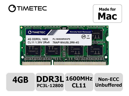 Memoria Ram 4gb Ddr3 Pc3-12800 1600mhz Timetec Hynix Mac