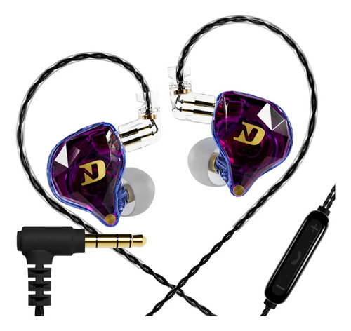 Audífonos Monitores Nd Nx2 Purple Con Micrófono
