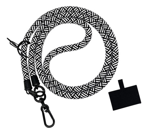 Correa De Teléfono Llavero Cordones Cordón Cordón Negro
