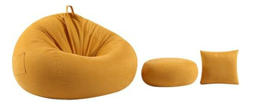 Sillón Puff De Gamuza