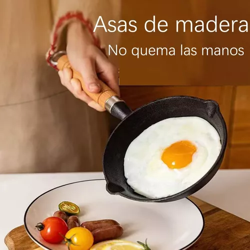  Olla De Hierro Fundido, Con Asa Sartén Antiadherente