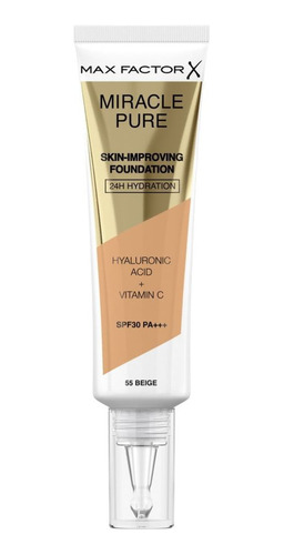 Base De Maquillaje Max Factor Miracle Pure Spf30 X 30 Ml