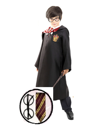 Disfraz Infantil Harry Potter, Tunica, Corbatín Y Lentes