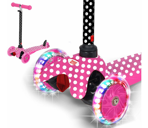 Rugged Racers Patineta Estampada Lunar Rosa Para Scooter 3 2