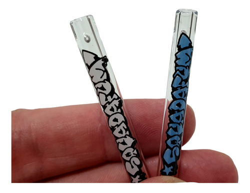 4 Piteiras Vidro Longa Glass Tips 6mm E 5mm Bocal Redondo