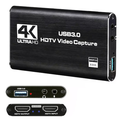 Micrófono De Vídeo Y Audio Hdmi, Captura 4k Ultra Hd, Usb 3.