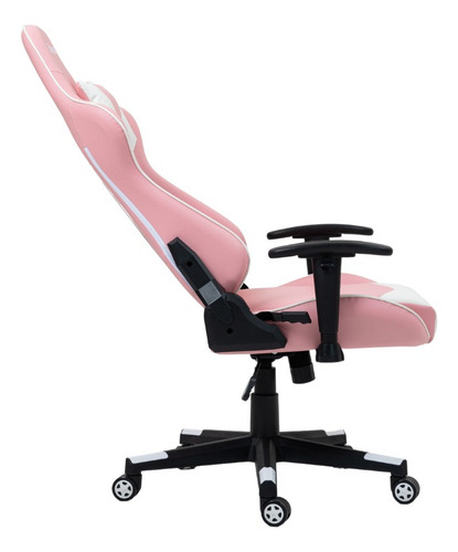 Silla Gamer Solarmax Ergonómica Giratoria Reclinable Rosa Material Del Tapizado Cuero Sintético