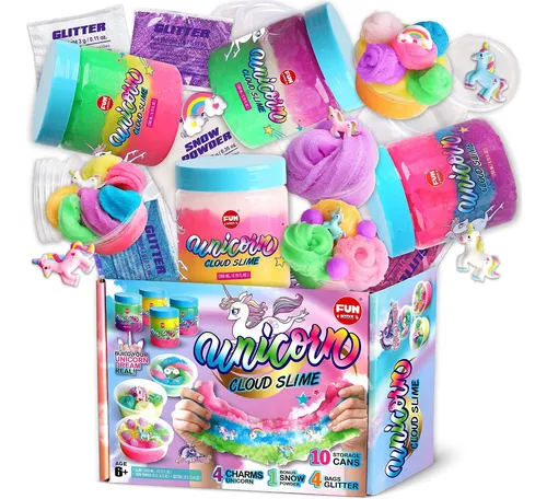 Cloud Unicornio Slime Para Niñas Fluffy Colores