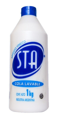 Imagen 1 de 3 de Sta Adhesivo Pegamento Cola Vinilica Blanco 1000cc