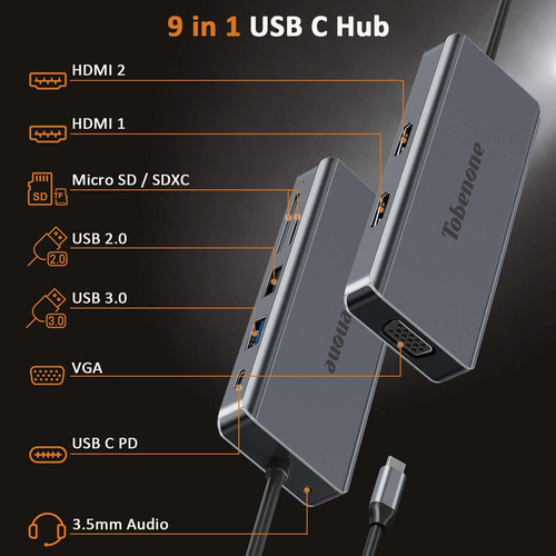 Estacion Acoplamiento Usb Dual Monitor Para Windows Hub