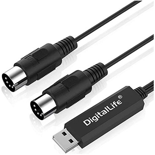 Cable De Interfaz Usb Midi De Digitallife - Convertidor De C