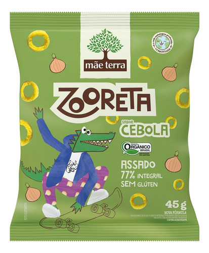 Salgadinho Mãe Terra Zooreta Cebola 45g