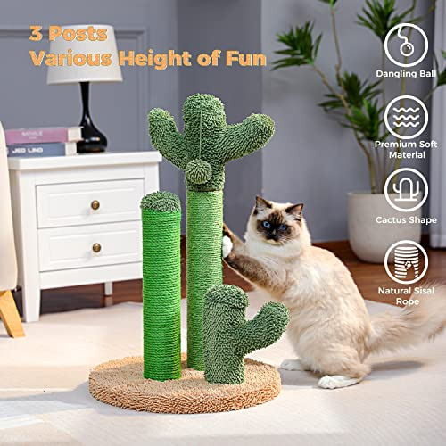 Pawz Road Cat Scratching Post Cactus Cat Scratcher Con 3 Ras