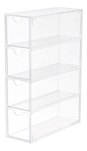 Organizador De Maquiagem Acrílico Com 4 Gavetas, Suporte