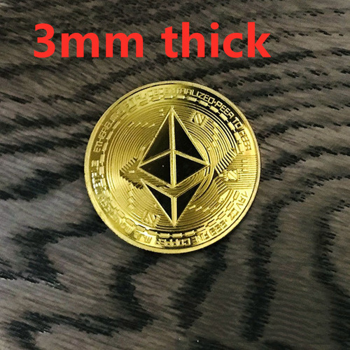 Moneda De Juguete Ethereum De Oro De 3 Mm De Grosor, Virtual