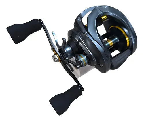 Carretilha Cw Xp300 Big Game Freio 15kg 245g Cor Cinza-escuro Lado