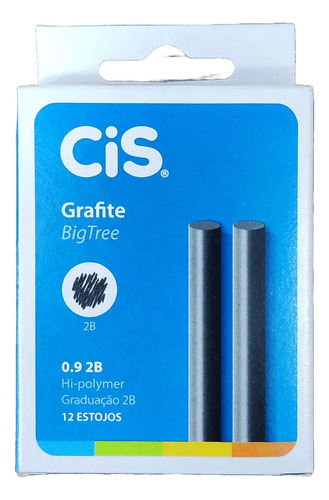 Kit Grafite 0.9mm 2b Cis Hi-polymer 3 Estojos C/ 12 Grafites