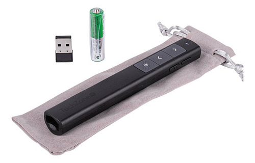 Presentador Apuntador Laser Inalambrico Techzone 30m Usb Color Negro