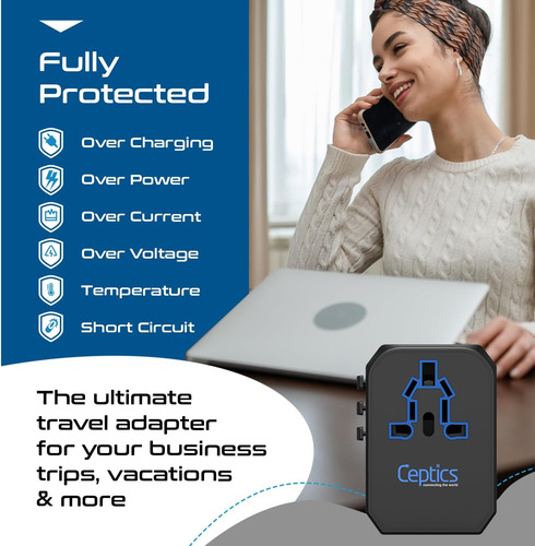 Adaptador De Corriente Ceptics International, Tipo Usb Para