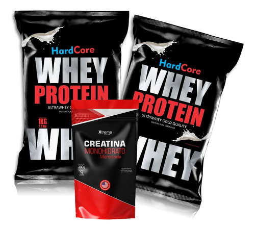 Proteínas Hardcores 2 Kg + Creatina 300 Gr Xtreme