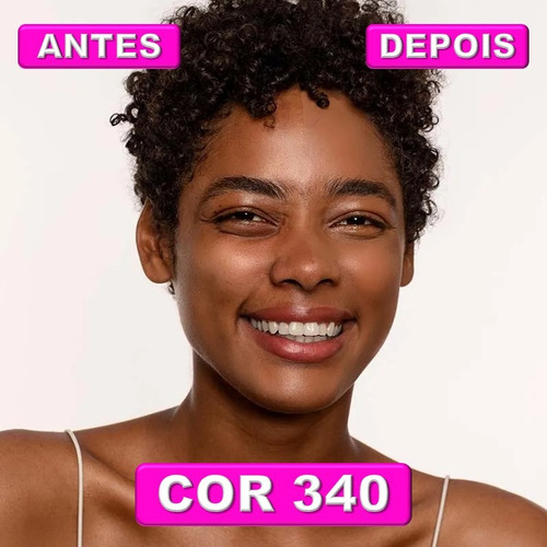 Base Fluída Skin Tint Matte Da Ruby Kisses Rk Efeito Natural Tom 340 - Médio Escuro Neutro